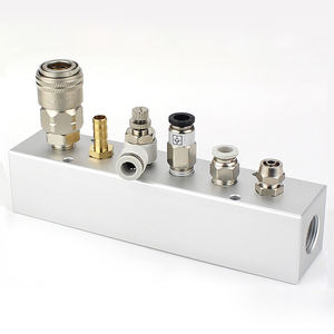 Bloco de Distribuição de Ar em Liga de Alumínio, Distribuidor de Ar, Linha de Derivação, Coletor de Ar Pneumático - Product Image 5