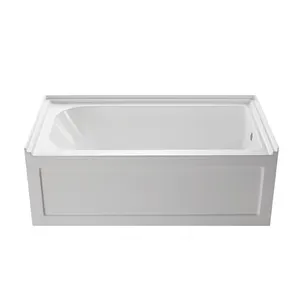 Simple Style Indoor Freestanding Soaking Acrylic Bathtub For Adults Apron Bath Tub
