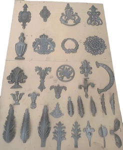 Partie décorative en <span class=keywords><strong>fer</strong></span> <span class=keywords><strong>forgé</strong></span> et ornements de fleurs de feuilles en acier moulé pour la <span class=keywords><strong>décoration</strong></span> de porte ou de clôture en <span class=keywords><strong>fer</strong></span> <span class=keywords><strong>forgé</strong></span> - Product Image 6