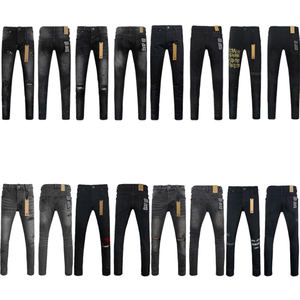 Jeans de Hombre de Alta Calidad, Marca de Diseño de Lujo Ksubiess, Pantalones Vintage, Estilo Hip Hop, Vaqueros Rotos Y2K, Jeans Ajustados de Moda Urbana para Hombre - Product Image 1