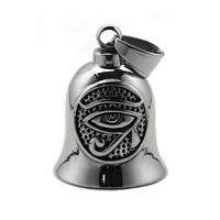 Porte-clés en acier inoxydable vintage de qualité supérieure, avec un ange gardien porte-bonheur, pour hommes