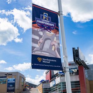 Large Format Street Light Pole Banner Double Sided Custom Printed <b>Vinyl</b> for Roadside Branding Campaigns - Product Image 5