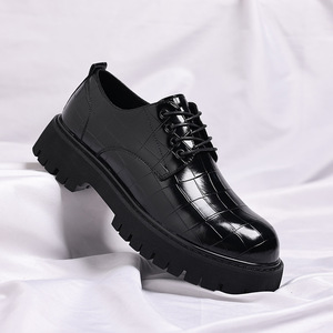 Chaussures habillées respirantes en PU pour hommes, à lacets, décontractées, pour affaires, mariage, usage quotidien, semelle extérieure en caoutchouc, printemps, été, automne, hiver - Product Image 5