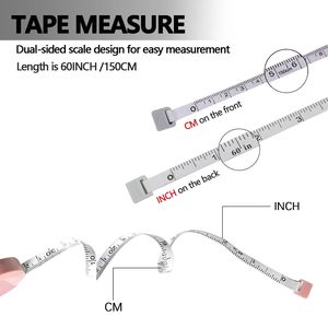 Màu Xanh Màu Xanh Lá Cây Màu Hồng Băng Đo 60-Inch 1.5 <span class=keywords><strong>Meter</strong></span> Có Thể Thu Vào Hai Mặt Linh Hoạt Cơ Thể Thép Không Gỉ Nhựa Đo Cai Trị Cho - Product Image 2
