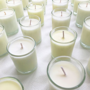 Porte-bougie en verre Mercury Gold Crown Uk, bougeoir votif - Product Image 1