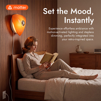Lampe murale d'ambiance orange, lampe de chevet rétro, lampe de salon, lampe de bureau Tuya WiFi RGBWW, lampe de table intelligente Funky Matter, style Space Age