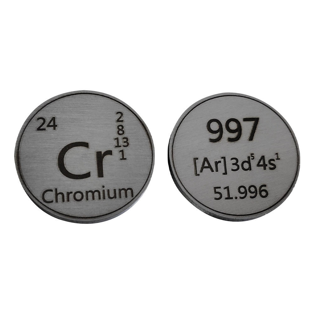 Moneda cromada de 1 pulgada