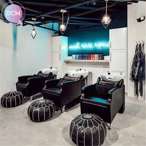 Ensemble d'équipements de salon de coiffure Tête de meuble Spa Lit à shampoing Station de lavage des cheveux Chaise à shampoing pour salon - Product Image 2