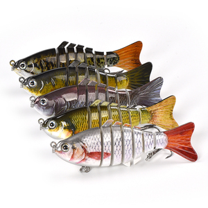 Lureking Hard Plastic Artificial 10cm Multi Jointed Fishing Lure 6 Section Lure Fishing 7 Segmented Fishing Lures Swimbait Peasa