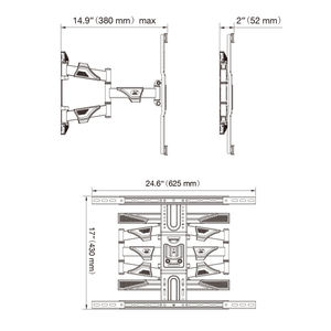 التلفزيون شماعات تلسكوبي الروتاري قوس شنقا جدار جدار العام رف معلق التلفزيون القابل للإزالة ثابتة حامل تليفزيون 55 60 <span class=keywords><strong>65</strong></span> 70 75 بوصة - Product Image 5