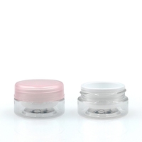 Pot cosmétique portable transparent en PET de petite taille 10ml 15ml 20ml pour crème de soin avec bouchon à vis intérieur
