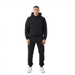 Ensemble de survêtement de jogging pour hommes en molleton épais 100% coton avec logo personnalisé, imprimé, par des fabricants de sweats à capuche et de pantalons de survêtement - Product Image 1