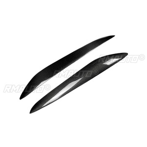 1 par de cubiertas de fibra de carbono real para faros delanteros de coche, para Mazda 3 2010 2011 2012 2013 M3, accesorios para coche - Product Image 3