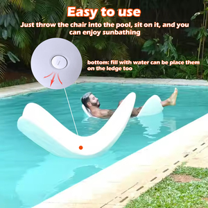 Ghế bập bênh nổi trên mặt nước <span class=keywords><strong>Float</strong></span> sunbed cho hồ bơi Sun Lounger nền tảng khách sạn bãi biển Sun Lounger nổi Sun giường - Product Image 1