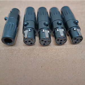 Conector <span class=keywords><strong>XLR</strong></span> <span class=keywords><strong>Mini</strong></span> de Carcasa Negra, 4 Pines, Hembra - Product Image 3