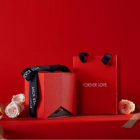 Coffret d'Expédition Saint-Valentin Roses en Savon Fleurs Boîtes à Bijoux en Acrylique avec Collier Coffret Cadeau Floral pour Petite Amie