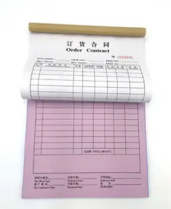 Sales Order Books Invoice Wrapped Around Cover 2 Part Carbonless Forms White/Canary, 8.5 x 5.5 Inches