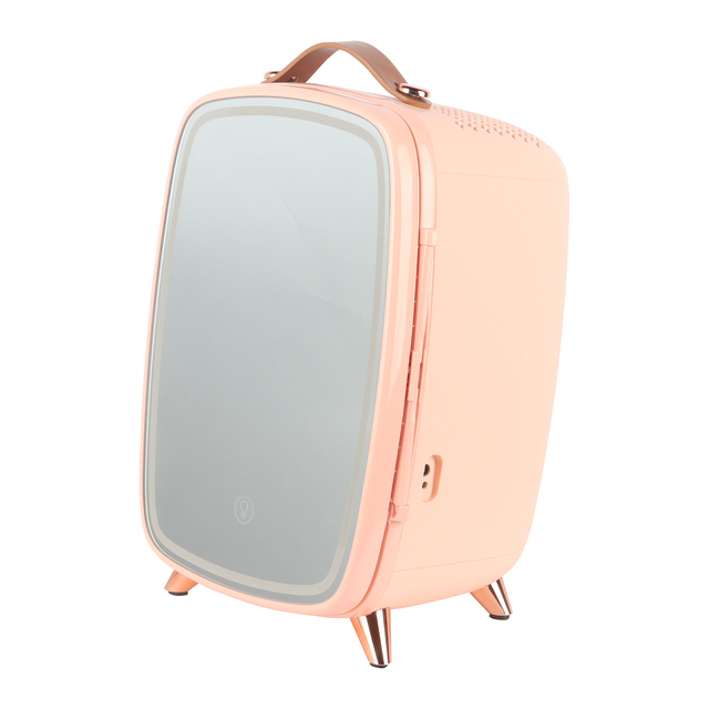 6L LED Light Automobile Semi-conductor Cosmetic Fridge Compact Personal Fridge, AC 220 V with EU and UK Adapter Mini Fridge