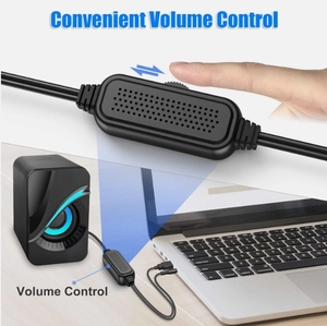 Altavoces Electrónicos RGB para Juegos, Altavoces de Escritorio Electrónicos Futuristas con Luces LED de Colores para <span class=keywords><strong>PC</strong></span> - Product Image 6