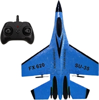 Control remoto planeador espuma ala fija Su SU35 luchador modelo Avión de juguete avión montaje libre