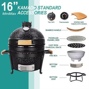 Parrilla Kamado de Cerámica Tipo Huevo <span class=keywords><strong>para</strong></span> Cocina al Aire Libre y Jardín Barbacoa <span class=keywords><strong>Asador</strong></span> Esférico <span class=keywords><strong>Ahumador</strong></span> de Pellets <span class=keywords><strong>para</strong></span> Camping de 13 18 21 23 24 27 29 Pulgadas Asadores - Product Image 4
