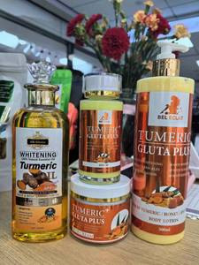 ชุดครีมบำรุงผิวสำหรับรักษาสิว tumeric + <span class=keywords><strong>gluta</strong></span> <span class=keywords><strong>PLUS</strong></span> สารเพิ่มความขาวต่อต้านริ้วรอยและสิว - Product Image 4