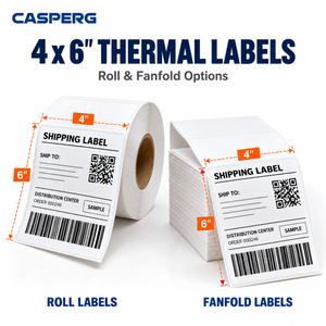 Waterproof 4x6 Thermal <b>Printer</b> Label <b>Sticker</b> Strong Adhesive Thermal Shipping Label <b>Paper</b> - Product Image 1