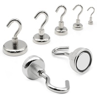 Ventes directes d'usine 150lbs fort néodyme N35 N52 crochets magnétiques réfrigérateur Eall crochet revêtement en Nickel pour la cuisine