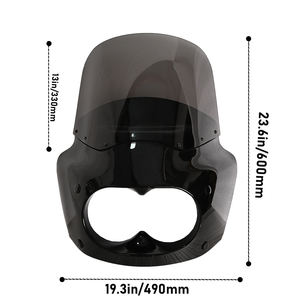 ダイナ・ファットボブ（08-17）用クラブスタイルフェアリング、11-13-15インチウィンドシールド付き - Product Image 3