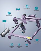 Máquina de grabado láser ATOMSTACK A5 Pro 5,5 W con rodillo láser R3 Pro de 360 ° F30 30L/min cortador CNC de asistencia de aire