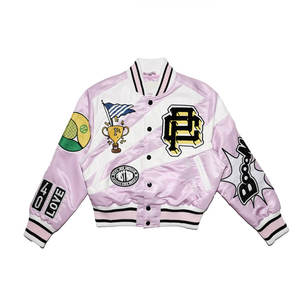 Chaqueta Varsity de Béisbol para Mujer, Última Moda, Superventas, Personalizada, Precio Razonable, Impresa en Lona, Transpirable para Invierno - Product Image 4