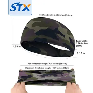 ضغط السائبة عصابة رأس الرياضة البيسبول مخصص كرة السلة رباطات تشغيل مع شعار عادي امتصاص العرق اليوغا تجريب رباط شعر - Product Image 4