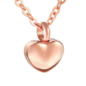 In acciaio inossidabile placcato oro Pet cremazione urna collana liscia di alta qualità gioielli cremazione ciondolo collana per animali domestici cenere - Product Image 4