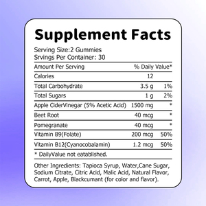 Vinagre de Sidra de Manzana de Alta Calidad con Granada, Apoya la Energía Natural y la Digestión Saludable, Suplemento Dietético - Product Image 6
