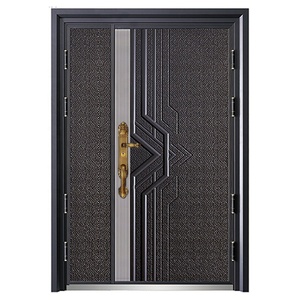 Puerta Principal Estilo <span class=keywords><strong>Carmen</strong></span> Personalizada con Manija Dorada de Lujo, Acabado en Cobre Antiguo, Puerta de Entrada para Villa - Product Image 5