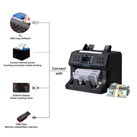 Machine de comptage de billets Feelteck CIS avec capteurs UV/MG/IR, capacité de la trémie 300 USD/EURO, détection de mixte de devises, haute vitesse 1200 pièces/min