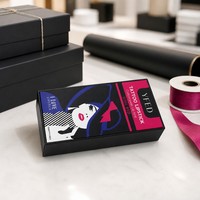 Coffret Cadeau Rouge à Lèvres Tatouage Personnalisé avec Coton-Tiges et Teinte pour les Lèvres, 20 Pièces, Emballage Rigide, Teinte ROSE RED, OEM, Lamination Mate, Éponge