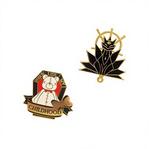 Custom Cast Soft Enamel Lapel <b>Pins</b> <b>Cute</b> Design Metal Badges with Gold-Plated Finish for Advertising & Holiday Gifts - Product Image 4