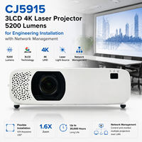 Projecteur d'ingénierie CJ5915 3LCD 4K Laser 5200 Lumens avec contrôle Pjlink