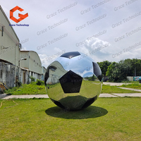 Ballon de football géant gonflable, ballons miroir brillants, grand ballon de football pour événements sportifs