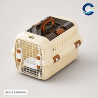 Sac de transport portable pour animaux de compagnie (chats et chiens), avec double porte, fenêtre panoramique supérieure et poignée