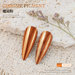 Poudre de Pigment Métallique Chrome Or Titane Effet Miroir <span class=keywords><strong>Orange</strong></span> Bojun MCB29 pour Nail Art Sans TPO Certifié MSDS Vente en Gros en Vrac - Product Image 1