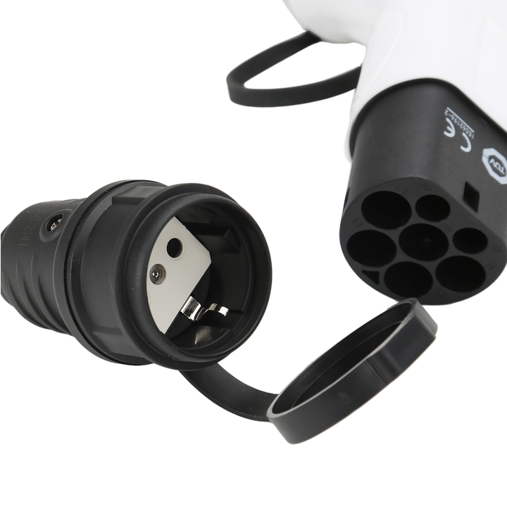 AC Station EV Electric Car Adapters Type 2 Plug Ev Adaptor Pile Side to Schuko Socket