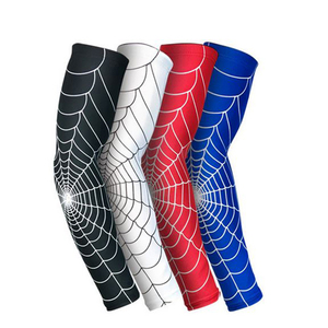 Mangas Largas Deportivas con Diseño de Telaraña, Antideslizantes, Protección Solar, para Baloncesto, Fútbol, Running - Product Image 1