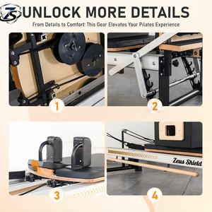 <span class=keywords><strong>Reformer</strong></span> de <span class=keywords><strong>Pilates</strong></span> con Media Trapecio y Riel Deslizante Completo, Construcción Ajustable de Aleación de Aluminio, Origen Henan, para <span class=keywords><strong>Pilates</strong></span> en Casa, Duradero y Portátil - Product Image 3