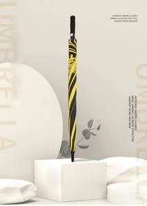 Paraguas de Golf Personalizados Negros y Amarillos de 30 Pulgadas para Eventos Deportivos, También Disponibles en 23 y 27 Pulgadas - Product Image 3