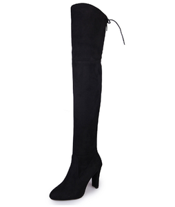 Botas femininas chunky com salto alto, bota com zíper na altura do joelho 2222 - Product Image 6