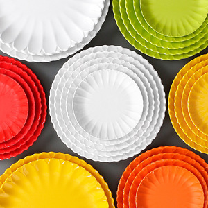 Assiettes en mélamine rondes, couleur unie, qualité alimentaire, compatibles lave-vaisselle, pour hôtels, restaurants, dîners et fêtes - Product Image 2