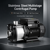 Pompe centrifuge multi-étages horizontale à usage intensif pour serres, à entraînement stable, composants en acier inoxydable à contact humide et joint mécanique, directement de l'usine