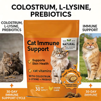 Soutien Immunitaire pour Chats : Complément Alimentaire à Croquer à la Lysine et au Curcuma pour la Santé Immunitaire des Chats, Riche en Protéines et en Oméga-3